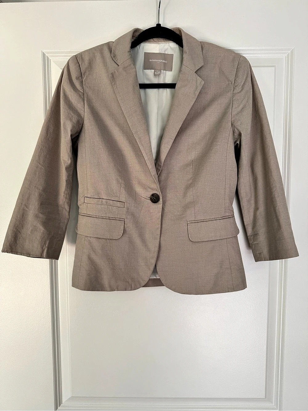Banana Republic Cotton Blazer in Brown Size 4 Like New